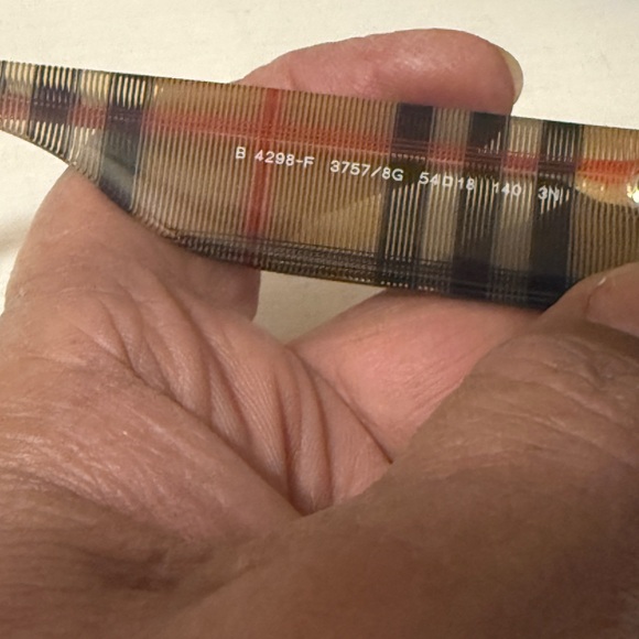 Burberry Black Sunglasses with Plaid Accents - Picture 12 of 16